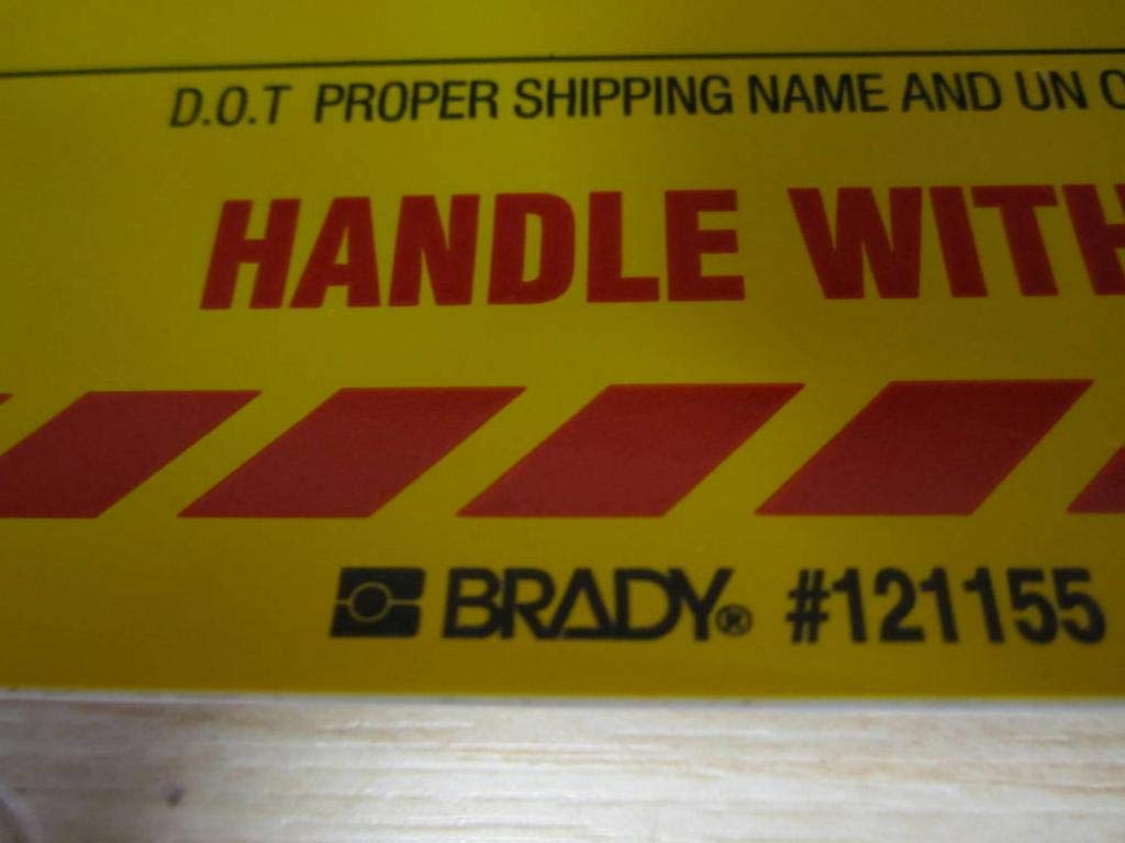 BRADY Brady 121155 Hazardous Waste Label 6 in (Pack of 50)