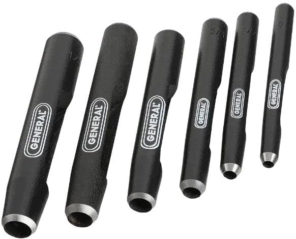 GENERAL TOOLS General Tools 1280ST Hollow Steel Punch Set 3/16 to 1/2 Inch