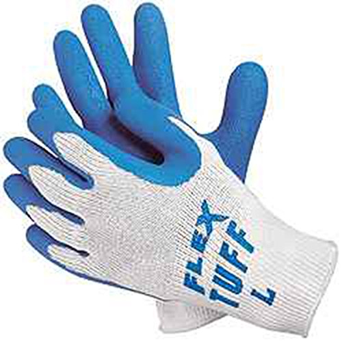 MCR SAFETY MCR Safety 9680M FlexTuff Cotton/Polyester Shell, Blue/White, Medium, 12 Pair