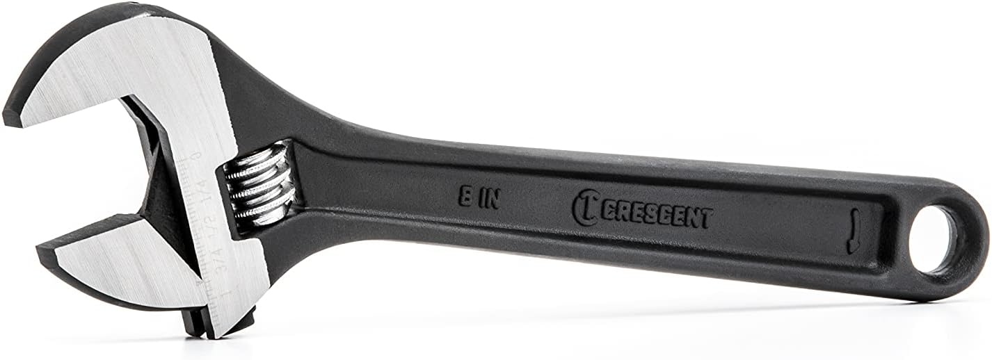 CRESCENT Crescent AT28BK 8 Inch Adjustable Black Oxide Wrench Bagged
