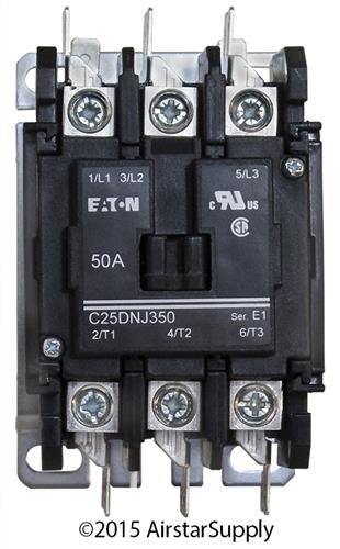 EATON Eaton C25DNJ350B Definite Purpose Contactor 50A 240VAC 3 Pole