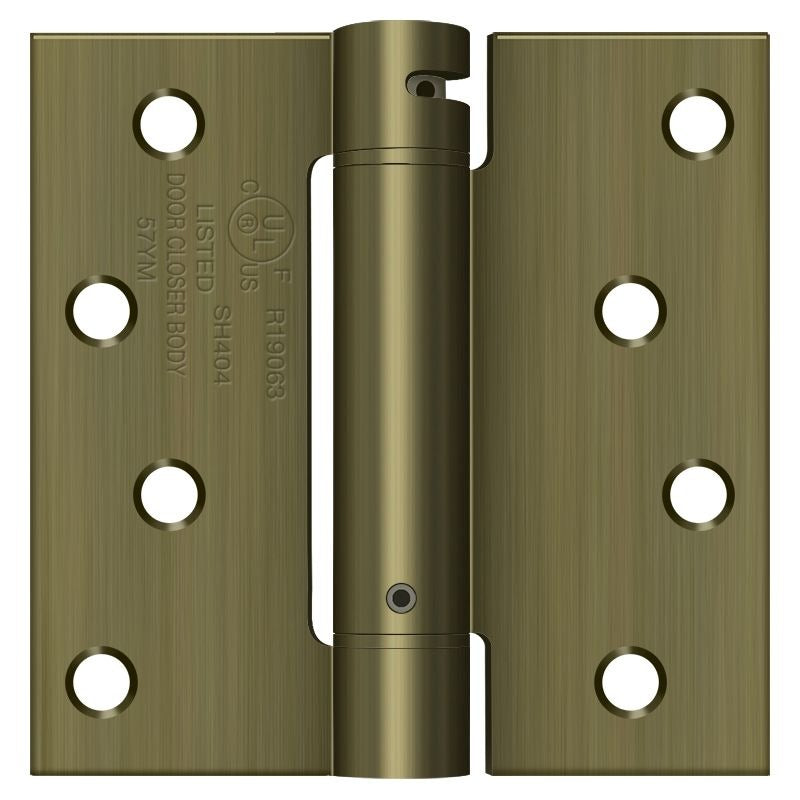 DELTANA Deltana DSH44U5 Spring Hinge 4x4 Antique Brass