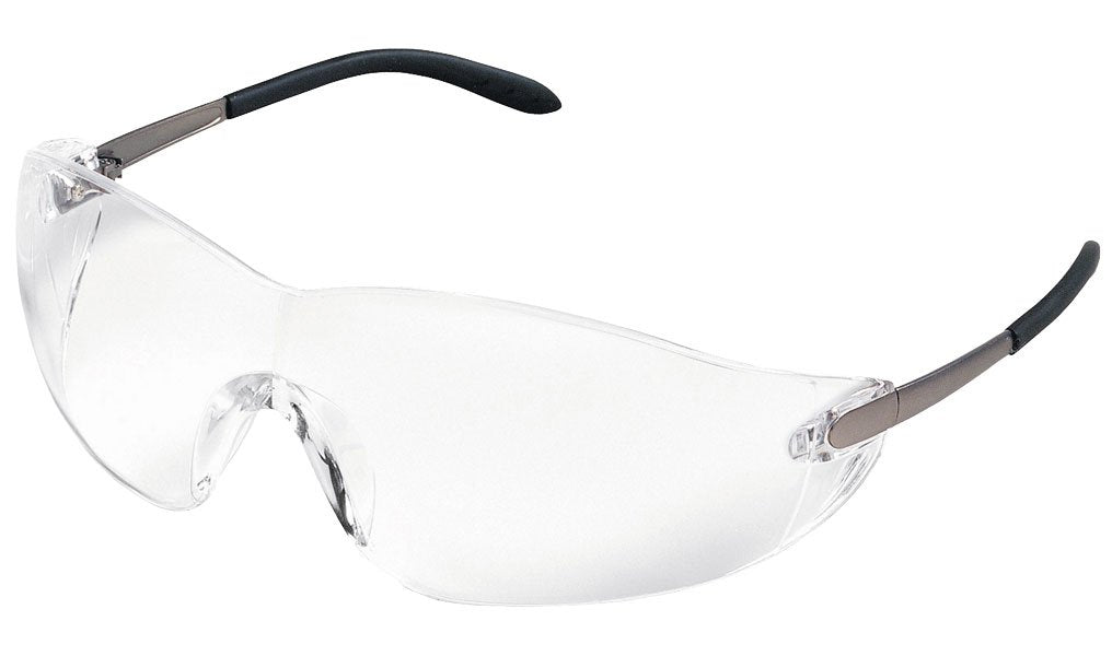 MCR SAFETY MCR Safety S2110AF Blackjack Glasses Clear Lens Anti-Fog Metal Chrome Frame