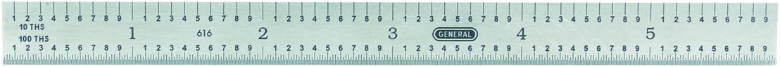 GENERAL TOOLS General Tools 616 Flexible 6-Inch Stainless Steel Ruler