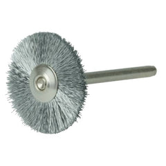 Weiler 26015 Miniature Wire Wheel 1 inch 0.005 Steel Bristles 1/8 Stem