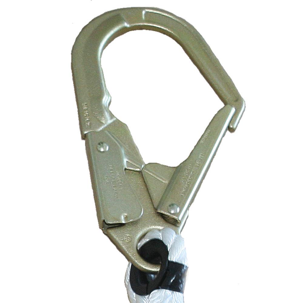 PEAKWORKS Peakworks V8151206 Fall Protection Restraint Lanyard with Rope Snap and Form Hooks 6 feet White