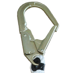 Peakworks V8151205 Fall Protection Restraint Lanyard with Rope, Snap and Form Hooks, 5 ft, White
