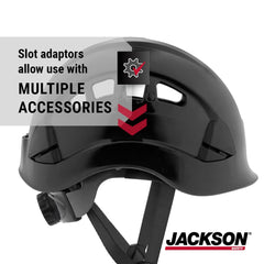 Jackson Safety 20927 CH-400V Climbing Style Vented Hard Hat Black 6 pt Rapid Dial
