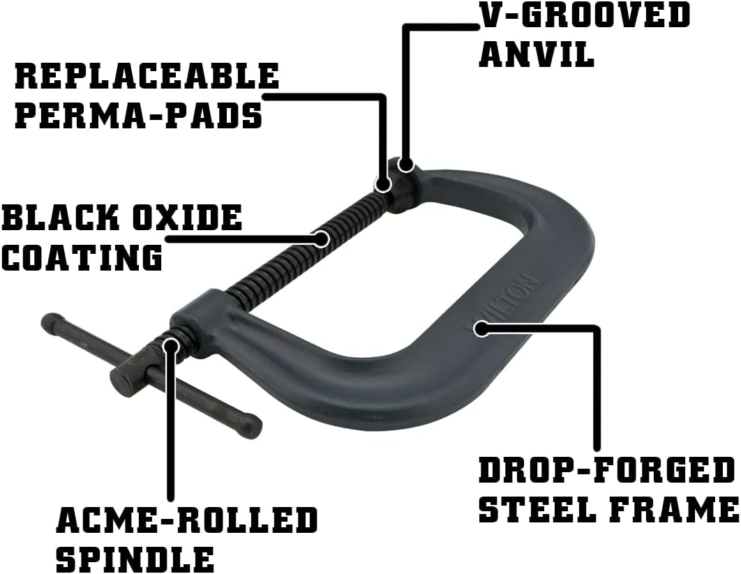 WILTON Wilton 14242 400 Series C-Clamp 3-1/4 in Throat Depth 4-1/4 in Jaw Wilton14242