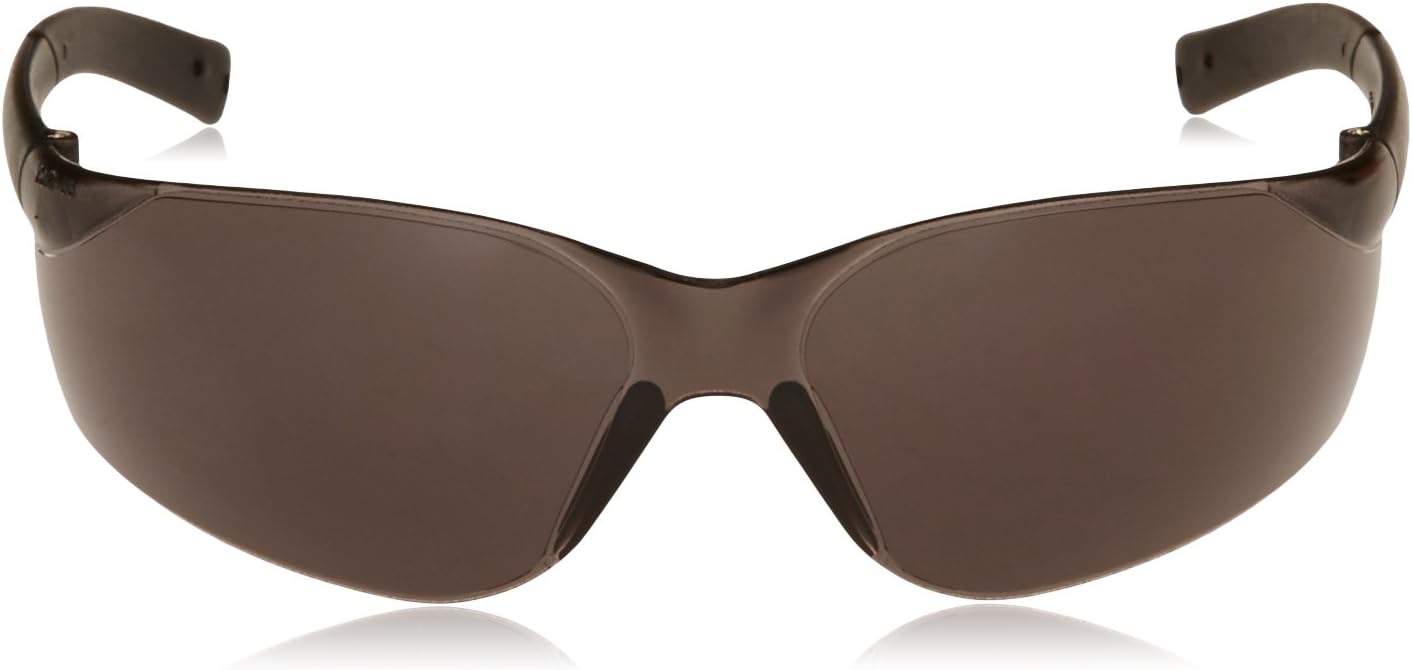 MCR SAFETY MCR BK212 Crews BearKat Polycarbonate Safety Glasses with Non-Slip Hybrid Black Temple Sleeve, Small, 1 Pair
