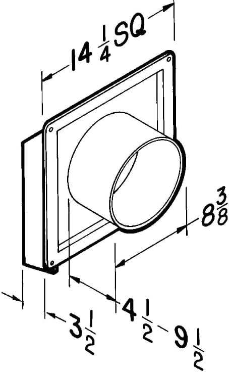 BROAN-NUTONE Broan-NuTone 509S Through-the-Wall Ventilation Fan 200 CFM 6.5 Sones 8 Inches