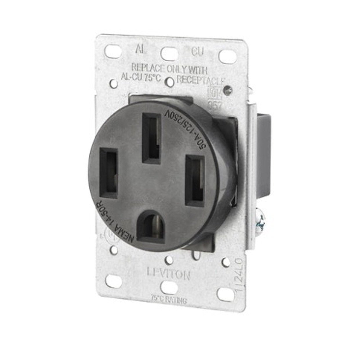 LEVITON Leviton 5207-S10 Shallow Straight Blade Receptacle 30A 125/250 VAC