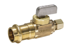 DAHL Dahl Valve 521-FP3-30 Mini-Ball Valve Supply Stop 1/2 Female Press x 1/4 OD Comp (Pack of 24)