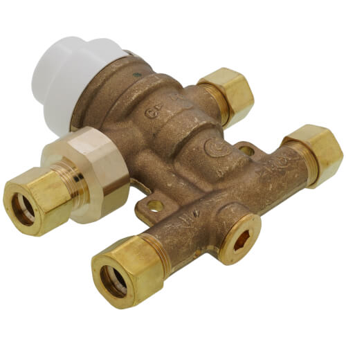 CALEFFI Caleffi 521201AP SinkMixer Scald Protection 4-Way Thermostatic Mixing Valve with Fitting Package 0.52 CV