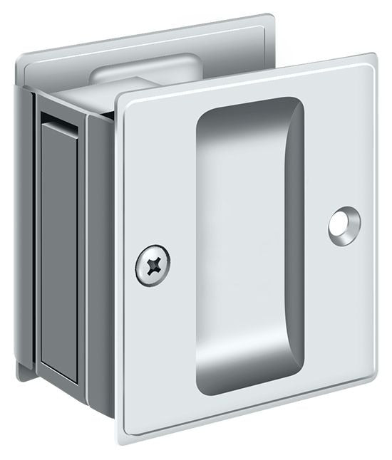 DELTANA Deltana SDP25U26 Pocket Door Lock Passage Bright Chrome