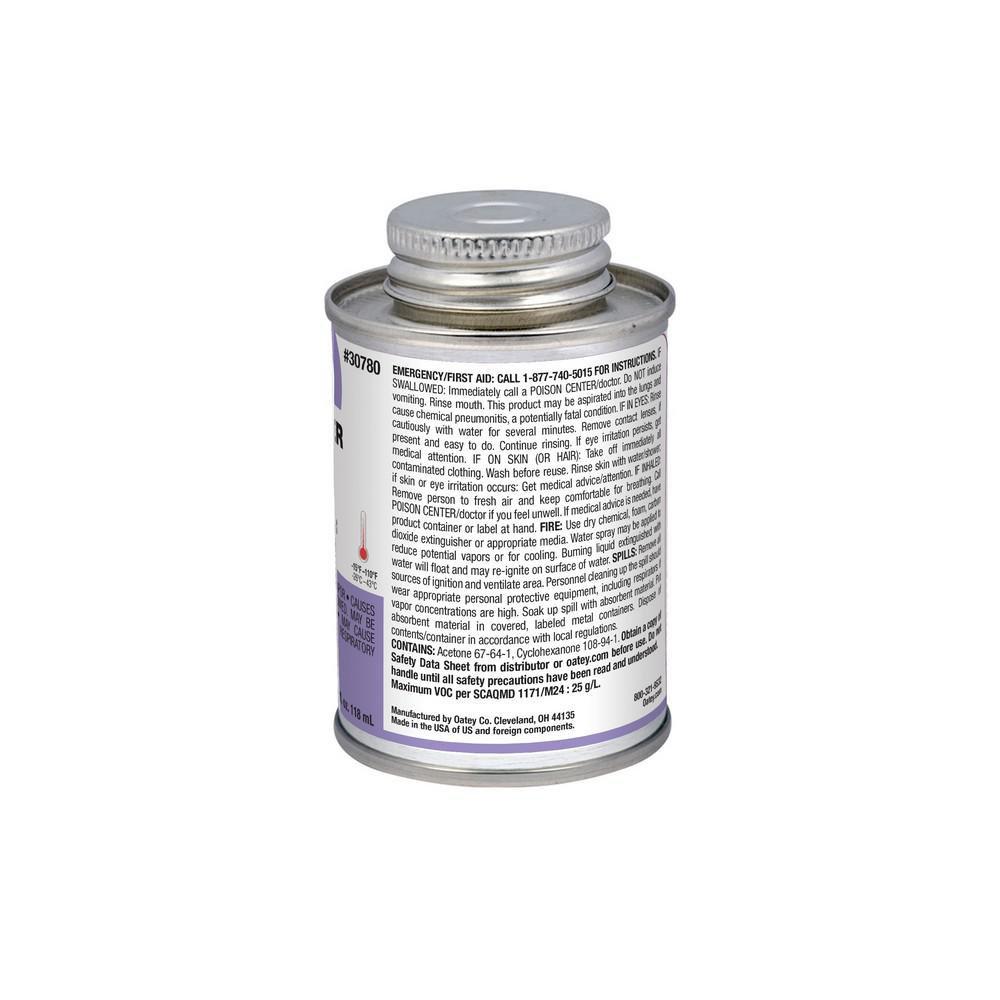 OATEY Oatey 30780 4 oz PVC Purple Primer Cleaner