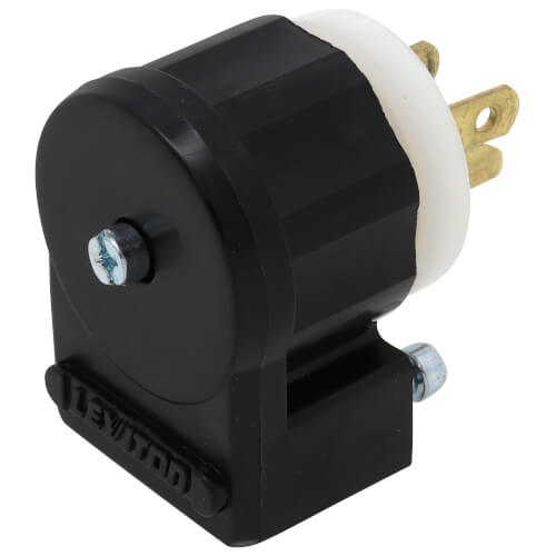LEVITON Leviton 5266-CA Power Plug 15A 125V NEMA 5-15P Black/White