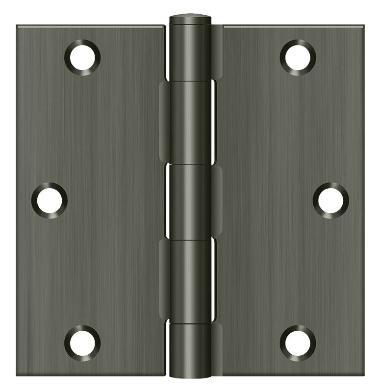 DELTANA Deltana S35U15A-R Square Door Hinge 3.5x3.5 Antique Nickel