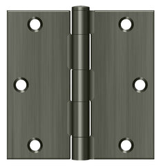 DELTANA Deltana S35U15A-R Square Door Hinge 3.5x3.5 Antique Nickel