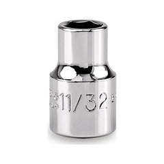 PROTO Proto J5211H 11/32 Inch 6-point Hand Socket 3/8 Drive