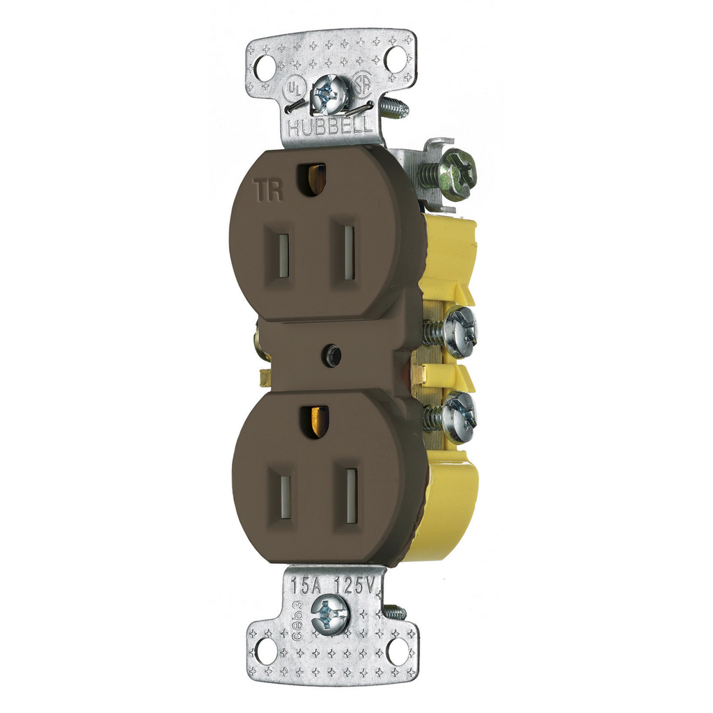 HUBBELL Hubbell RR15STR WIRING RR15STR RCPT DUP TR 15A 125V BR