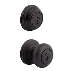 KWIKSET Kwikset CP991J-11PS Knob Entry Deadbolt Smartkey Venetian Bronze
