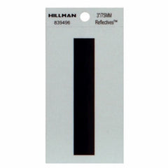 HILLMAN Hillman Fasteners 839496 Reflective Letter I 3 Inch Black 6 Pack