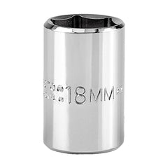 PROTO Proto J5418MH 18mm 1/2 Drive 6-point Chrome Hand Socket