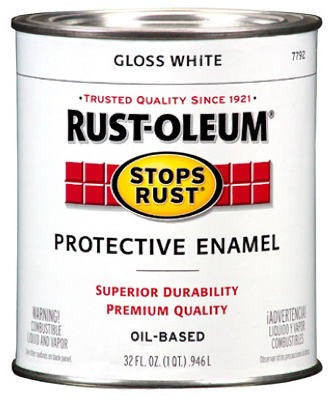 RUST-OLEUM Rust-oleum 7792-504 Stops Rust Gloss White Enamel