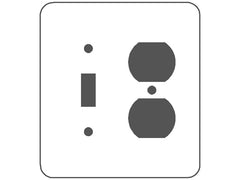 MULBERRY METAL PRODUCTS Mulberry Metal Products 75532 Princess Combination Wallplate 2-Gang (Princess Size)