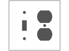 MULBERRY METAL PRODUCTS Mulberry Metal Products 86532 combination wallplate 2-gang (4.5 in H x 4.562 in W)