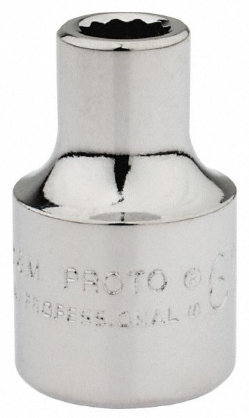 PROTO Proto J5206M 6mm 12-point 3/8 Drive Hand Socket