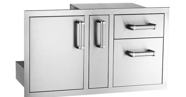 FIRE MAGIC GRILLS Fire Magic Grills 53816SC Premium Flush Access Door with Platter Storage and Double Drawer 36-Inch 53816SC