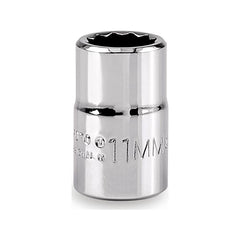 PROTO Proto J5211M 11mm 3/8 Drive 12-point Chrome Hand Socket