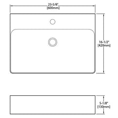 DAKOTA Dakota Plumbing Products DSE-VCTM00B-1H Vessel Sink Biscuit