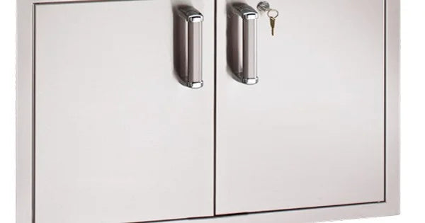 FIRE MAGIC GRILLS Fire Magic Grills 53938KSC Flush Double Locking Access Doors Reduced Height 16 x 39 in