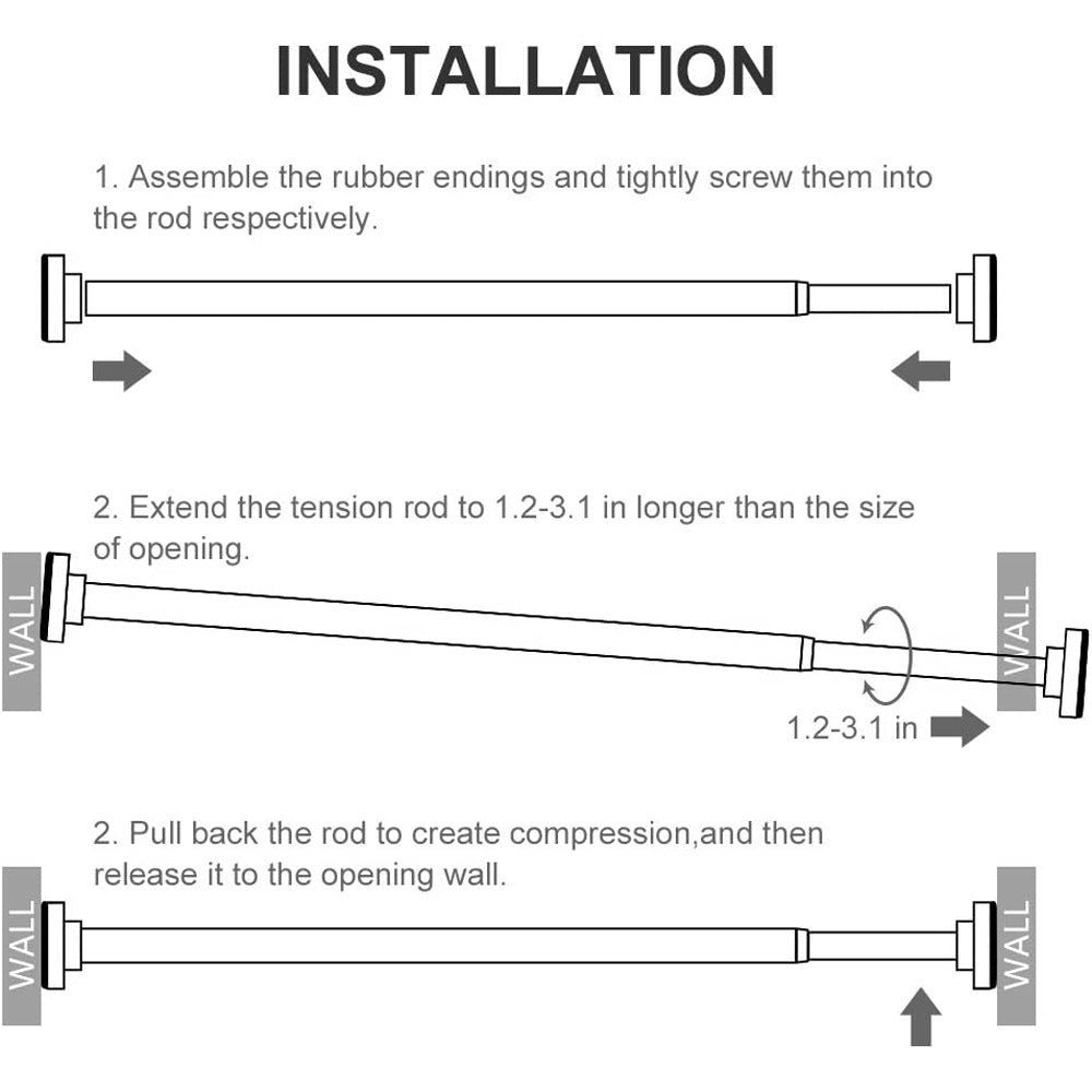 DAKOTA Dakota Plumbing Products DSA-TR00BN Tension Shower Rod