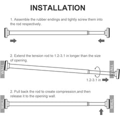 DAKOTA Dakota Plumbing Products DSA-TR00BN Tension Shower Rod
