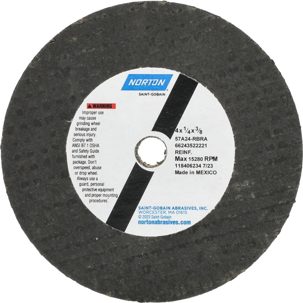 NORTON Norton 66243522221 Surface Grinding Wheel 24 Grit 4 in