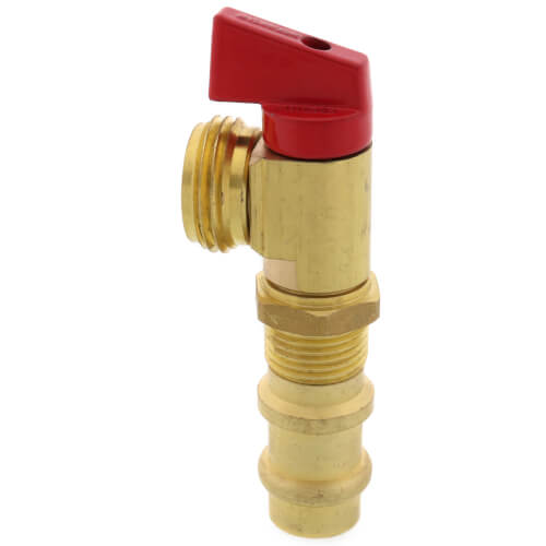 EVERFLOW Everflow 540R Press 1/4 Turn Washing Machine Valve Top Handle Red