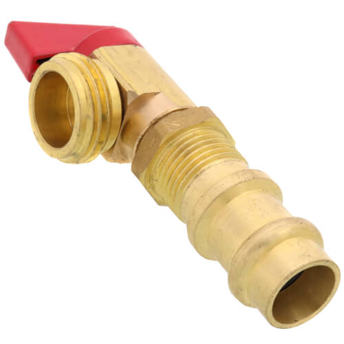 EVERFLOW Everflow 540R Press 1/4 Turn Washing Machine Valve Top Handle Red