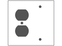 MULBERRY METAL PRODUCTS Mulberry Metal Products 86542 2-Gang Duplex/Blank Wallplate (4.5 in H x 4.562 in W) 09532786542
