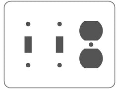MULBERRY METAL PRODUCTS Mulberry Metal Products 75543 3-Gang Princess Wallplate (5 in. x 6.375 in.)