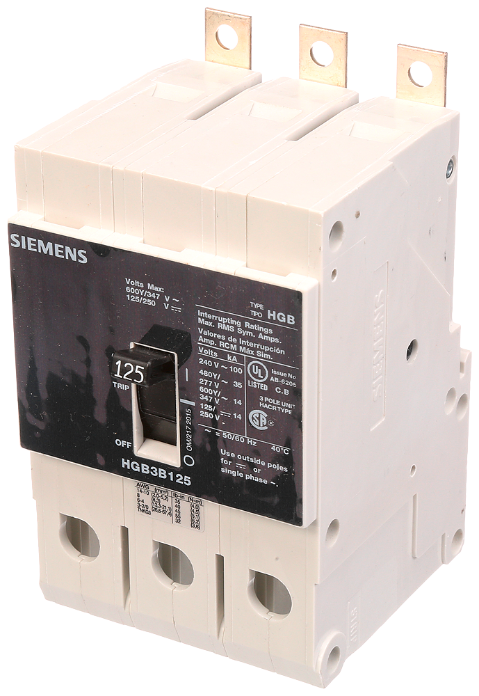 SIEMENS HGB3B125B CIRCUIT BREAKERS