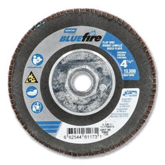 Norton 66254461173 BlueFire Zirconia Alumina Coarse Grit Arbor Thread Fiberglass Conical Flap Disc
