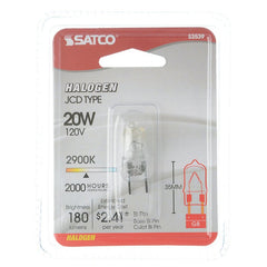 SATCO-NUVO Satco-Nuvo S3539 T4 Halogen Lamp 20W (Carded G8 Base 120V)