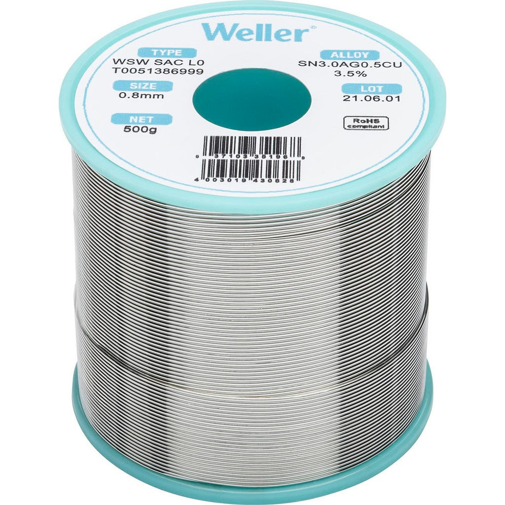 WELLER Weller T0051386999 Lead Free Solder Spool 500 G