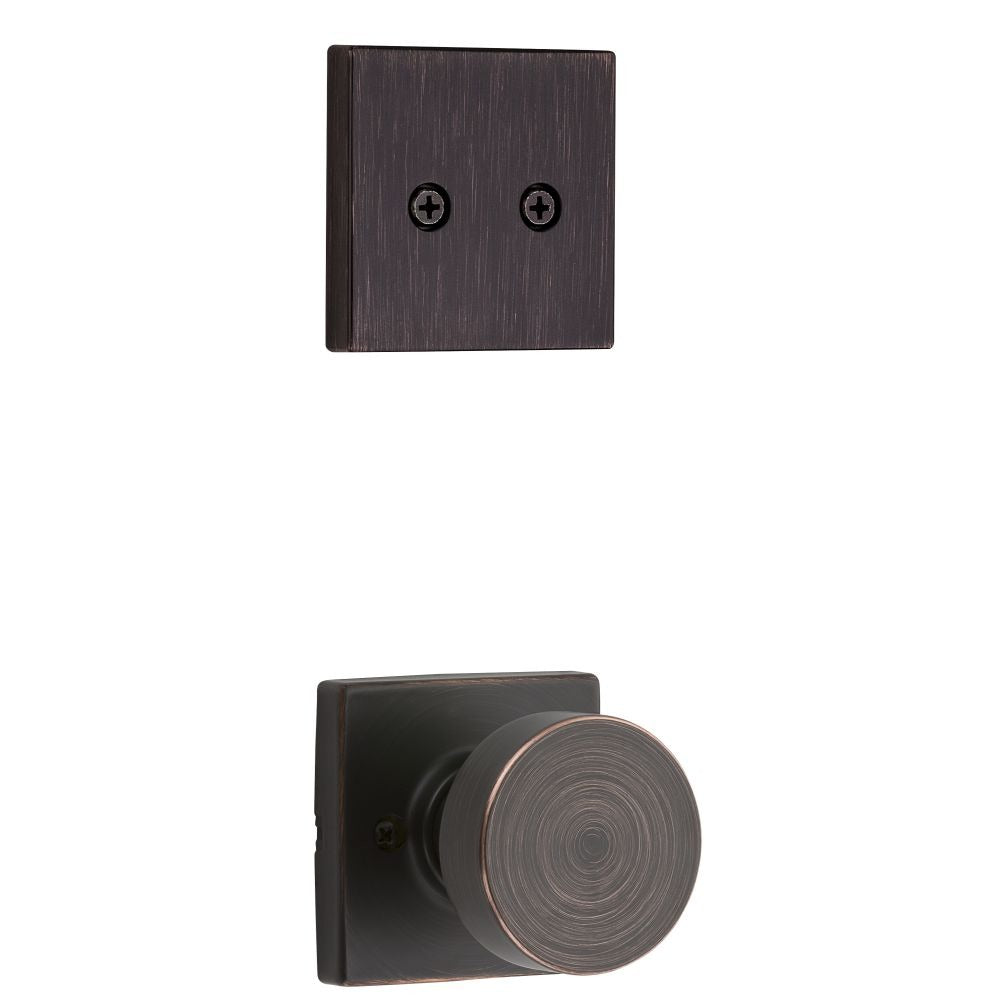 KWIKSET Kwikset 973PSKSQT-11P Dummy Knob Trim Square Rose