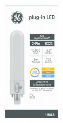 GE G E Lighting 93131926 T10 Led Bulb 8W GX23 Selectable Cct