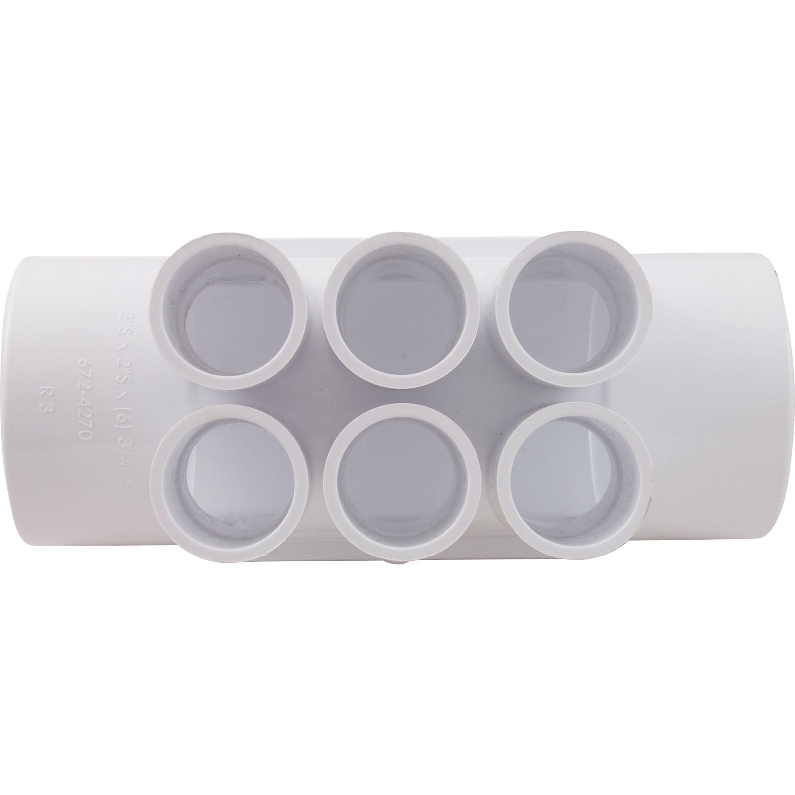 WATERWAY PLASTICS Waterway Plastics 672-4270 Manifold 3/4 Slip 6 Port 2 x 2 Slip